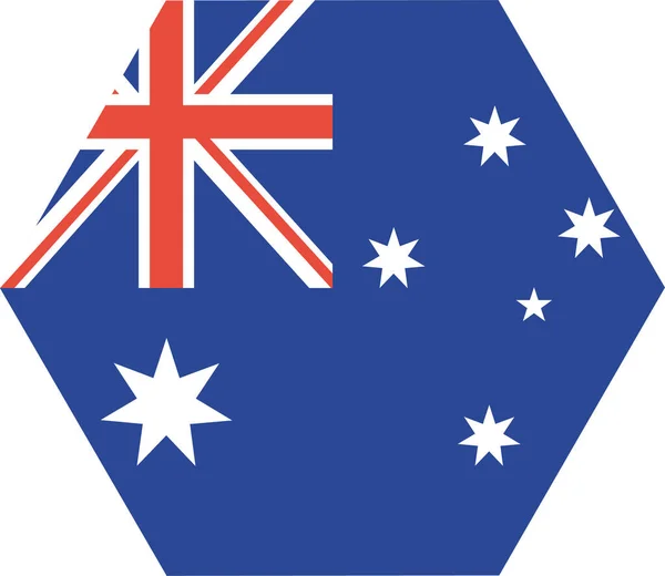 Aussie Austrália Ícone Australiano Estilo Plano —  Vetores de Stock