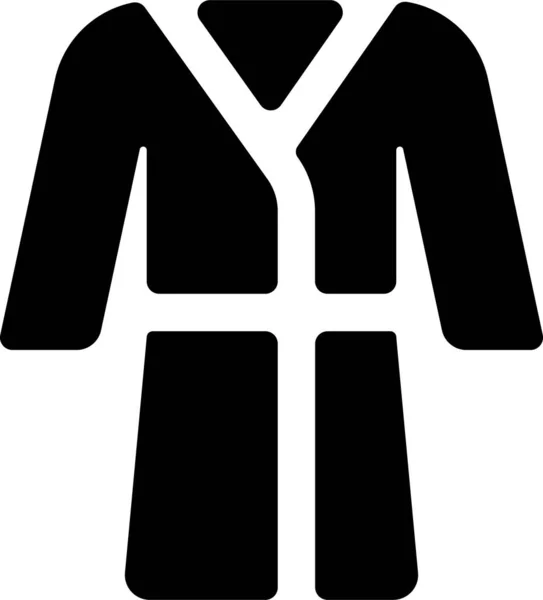 Badkamer Badjas Solide Pictogram Massieve Stijl — Stockvector