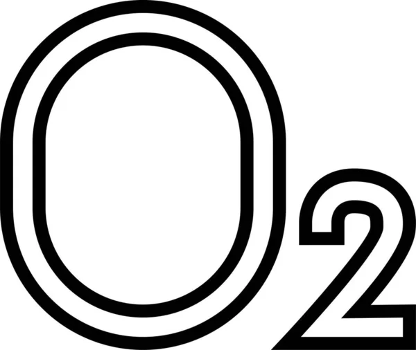 O2氧双原子图标 — 图库矢量图片