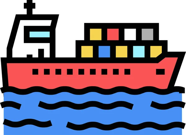 Ship Delivery Containers Icon — Stock Vector