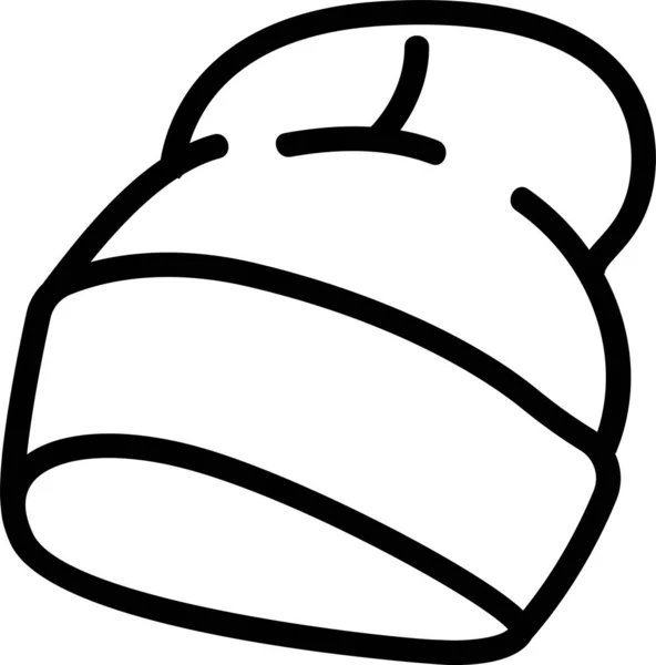 Beanie Καπέλο Προσώπου Εικονίδιο — Διανυσματικό Αρχείο