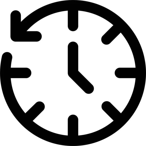 Reloj Fecha Icono Internet Estilo Sólido — Vector de stock