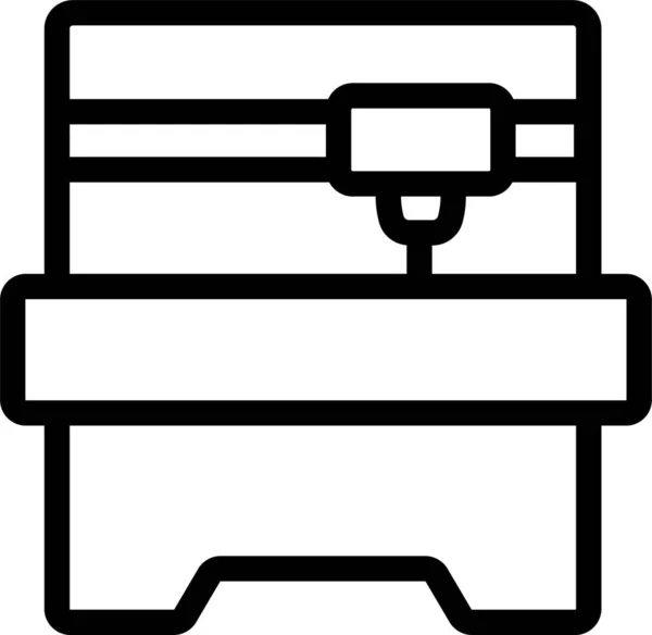 Dispositivo Perforación Aburrido Icono — Vector de stock