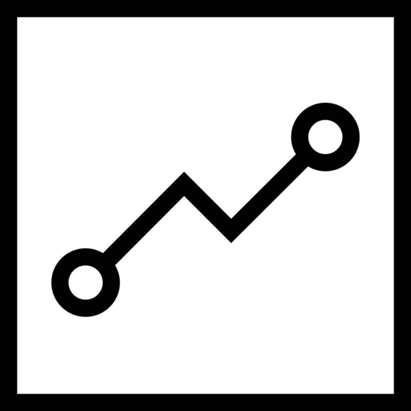 Analisi Business Dots Icona Stile Contorno — Vettoriale Stock