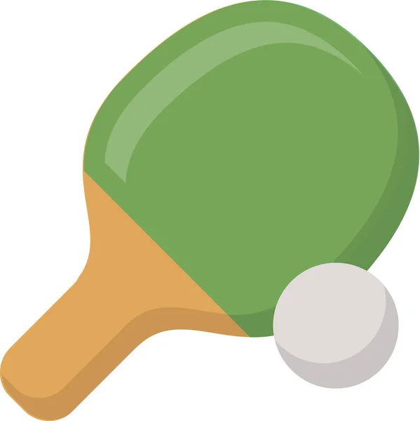 Pingpong Hobby Paddle Icon Flat Style — Stock Vector