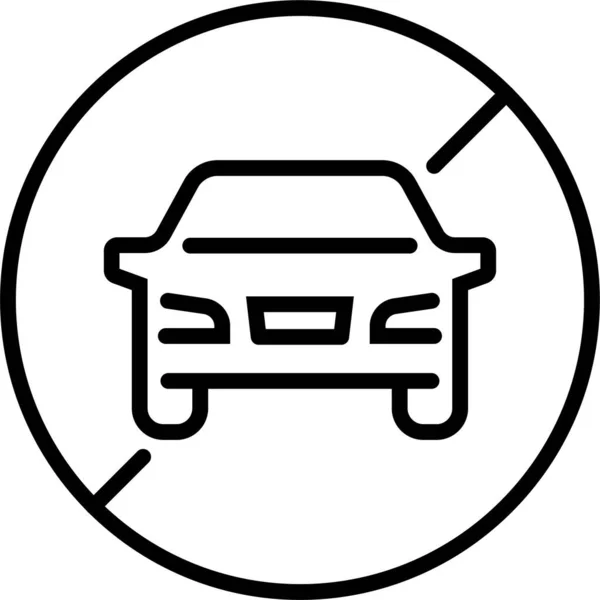 Auto Guidare Senza Icona — Vettoriale Stock