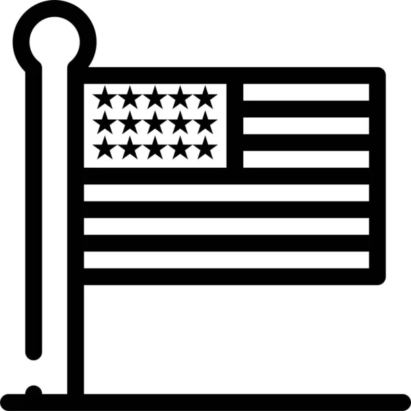 Bayrak Devletleri Ana Hat Biçiminde Birleşik Simge — Stok Vektör