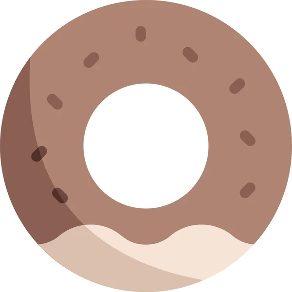 Bäckerei Donut Donuts Ikone Flachen Stil — Stockvektor