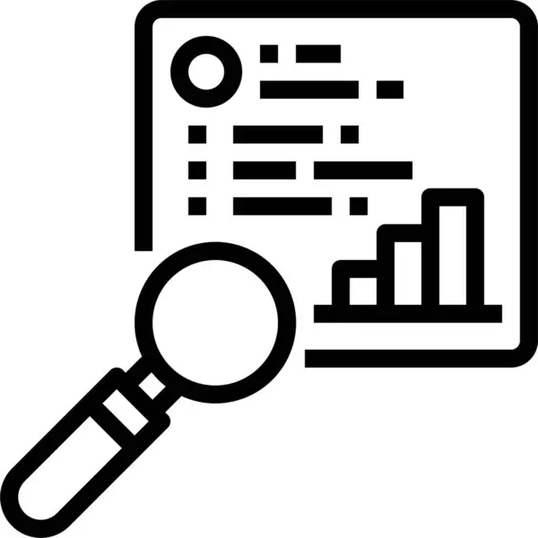 Ikona Pro Výzkum Dat Analýzy — Stockový vektor