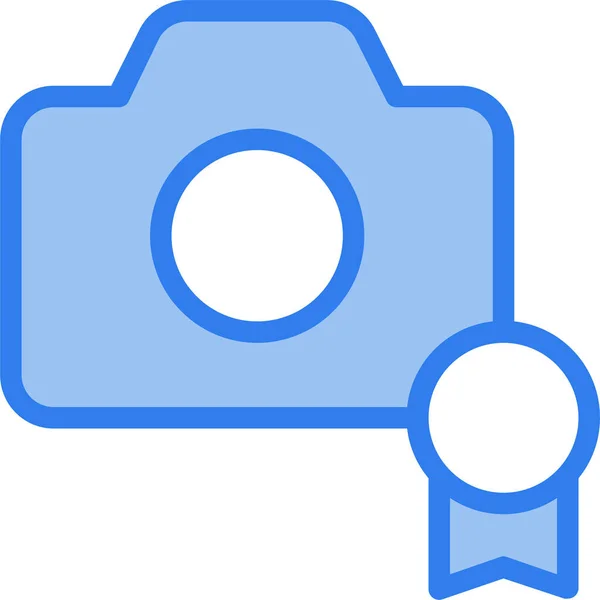 Иконка Сертификата Камеры Стиле Filledoutline — стоковый вектор