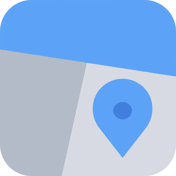 Área Gps Ubicación Icono Estilo Plano — Vector de stock