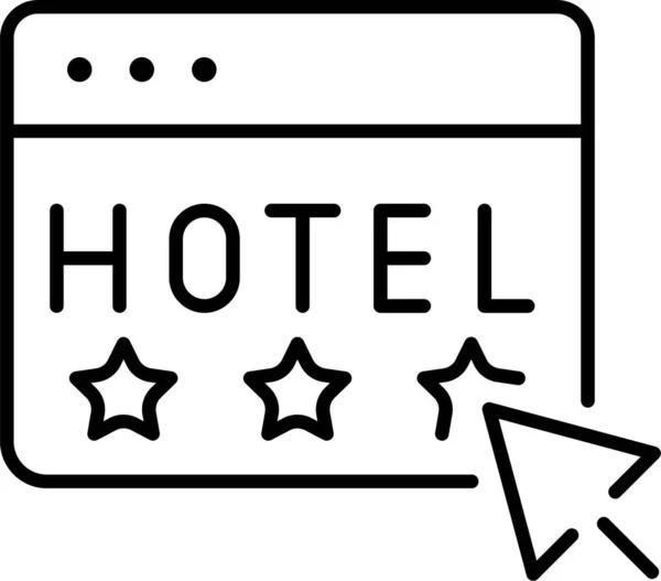 Browser Hotel Link Pictogram — Stockvector