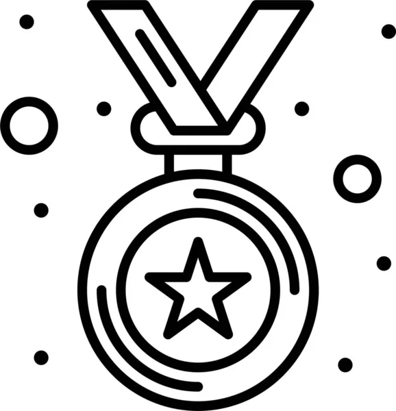 Award Medal Winner Icon Businessmanagement Category — Stock Vector