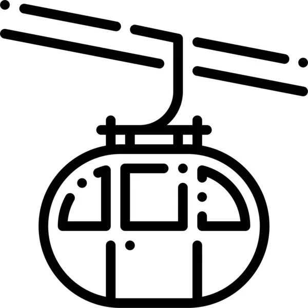 Иконка Лифта Фуникулера Очертании — стоковый вектор
