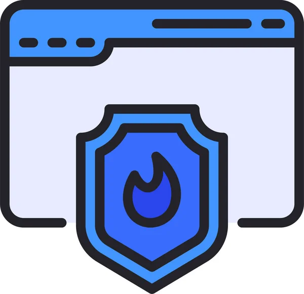 Icono Seguridad Del Sitio Web Estilo Filledoutline — Archivo Imágenes Vectoriales