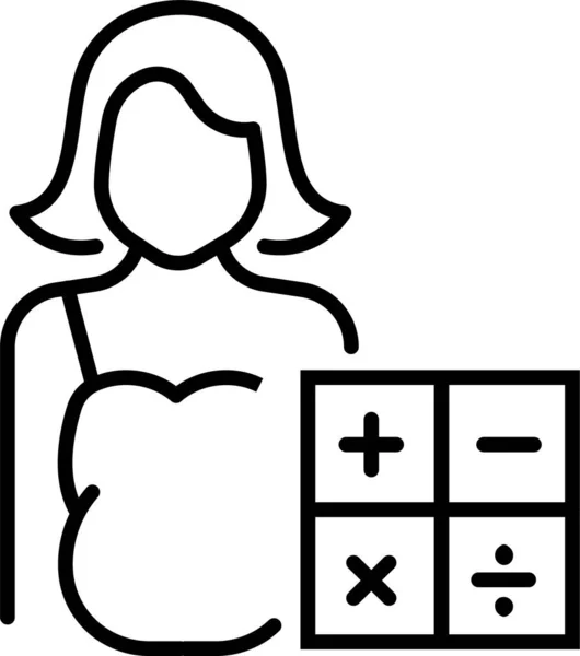 Calculatrice Médecine Grossesse Icône — Image vectorielle