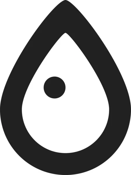 Ikona Wody Deszczowej Kropla Stylu Konturu — Wektor stockowy