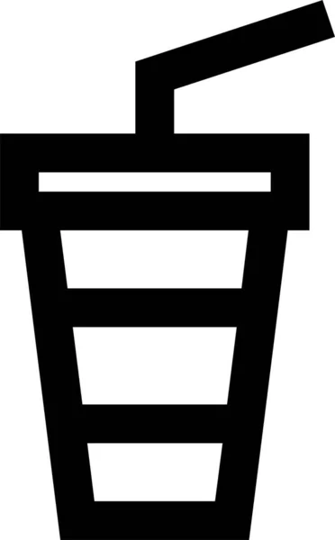 Drycker Kaffe Kopp Ikon Kontur Stil — Stock vektor