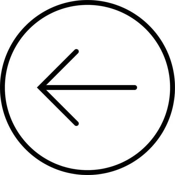 Botón Flecha Icono Izquierdo — Vector de stock