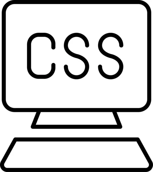 Kód Számítógép Css Ikon — Stock Vector