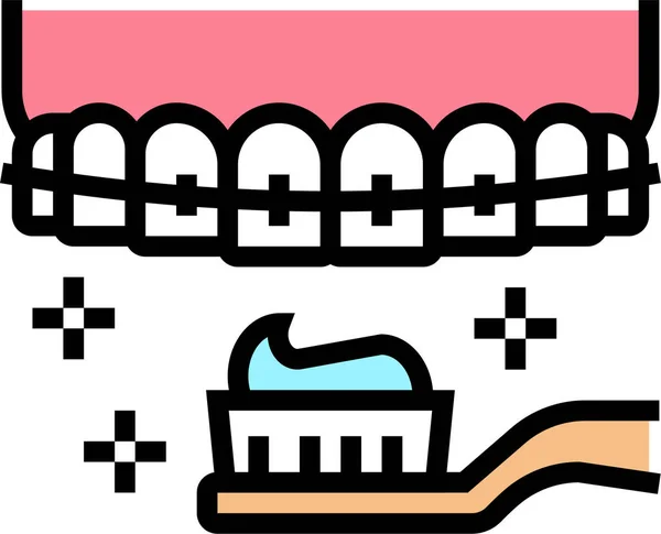 Dosya Özeti Biçiminde Diş Temizleme Simgesi — Stok Vektör