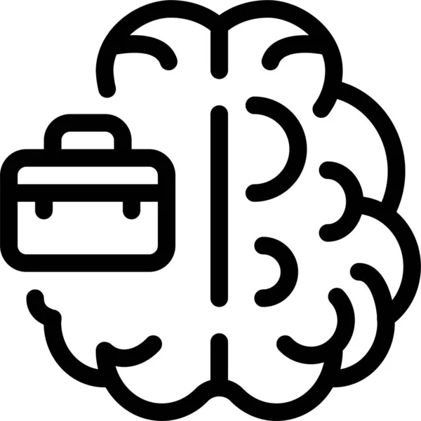Ikona Mózgu Strzałki Porozumienia — Wektor stockowy