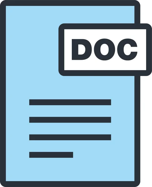 Documento Icono Oficina Archivo Estilo Filledoutline — Vector de stock