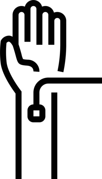 Значок Руки Перевірки Крові Стилі Контурів — стоковий вектор