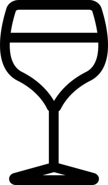 Alcohol Bar Drank Pictogram Omtrek Stijl — Stockvector