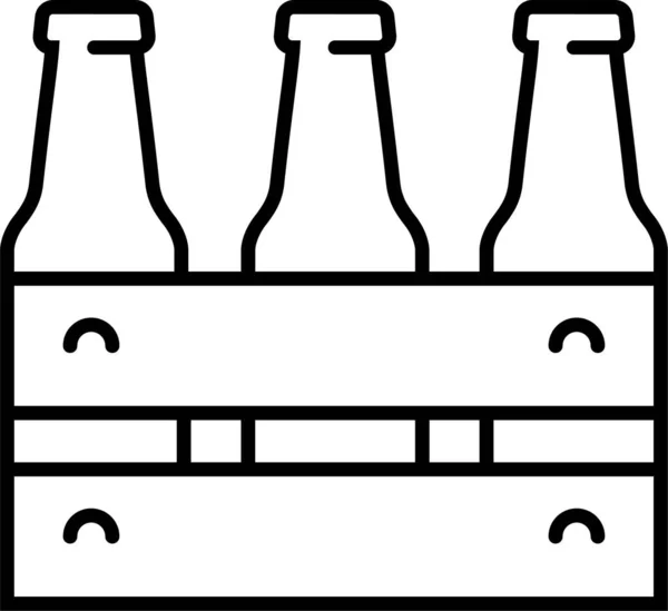 Icono Botella Cerveza Alcohólica — Archivo Imágenes Vectoriales