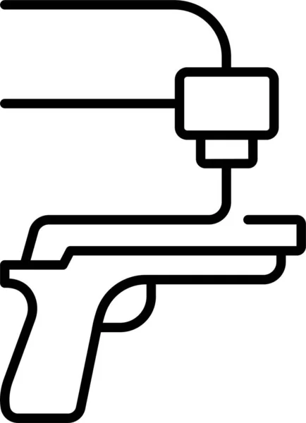 Gun Print Printing Icon — Stock Vector