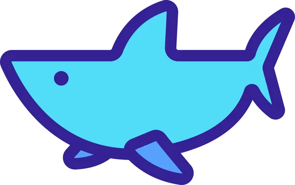 Contour Fish Sea Icon — Stock Vector