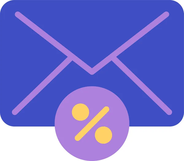 Commerce Rabais Email Icône — Image vectorielle