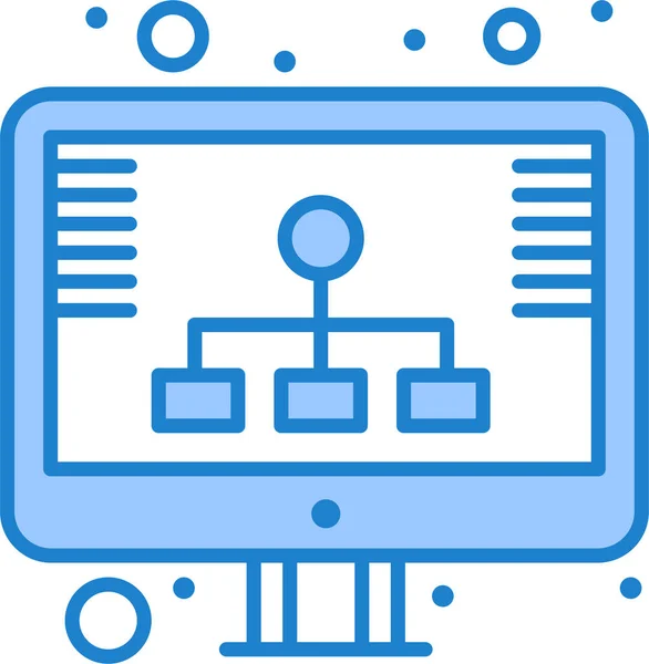 Diagramm Hosting Seo Icon — Stockvektor