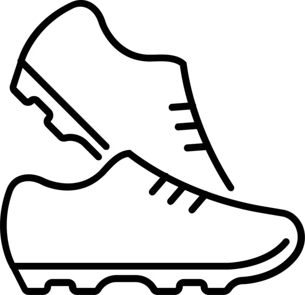 Football Footwear Shoe Icon — Stock Vector