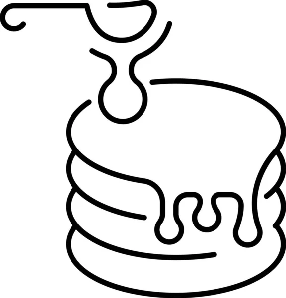 Dessert Voedsel Esdoorn Pictogram — Stockvector