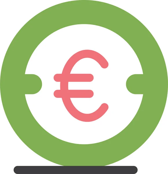 Munt Euro Financiën Icoon Business Management Categorie — Stockvector