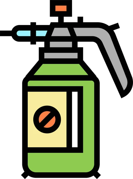 Ikona Obróbki Chemicznej Ogrodnictwa Stylu Filedoutline — Wektor stockowy