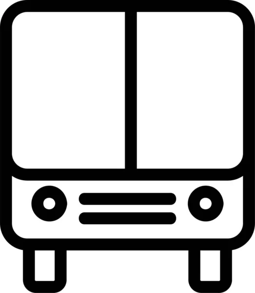 Icono Del Contorno Ciudad Autobús Estilo Del Esquema — Vector de stock