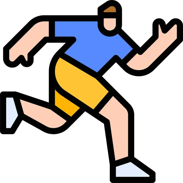 Atletismo Ejercicio Fitness Icono — Vector de stock