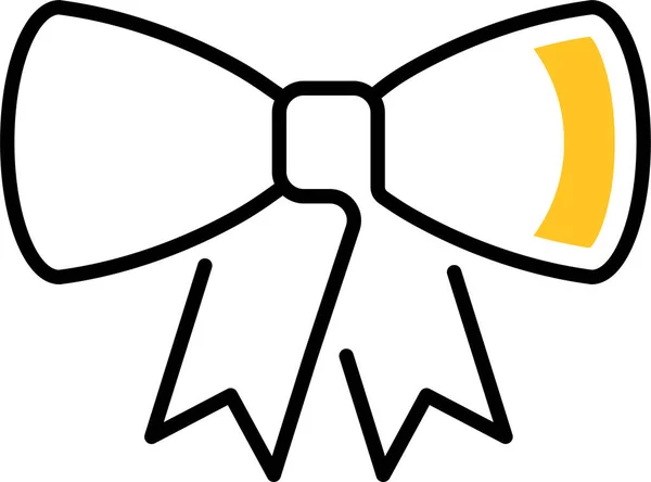 Fliege Dekor Krawatte Symbol — Stockvektor