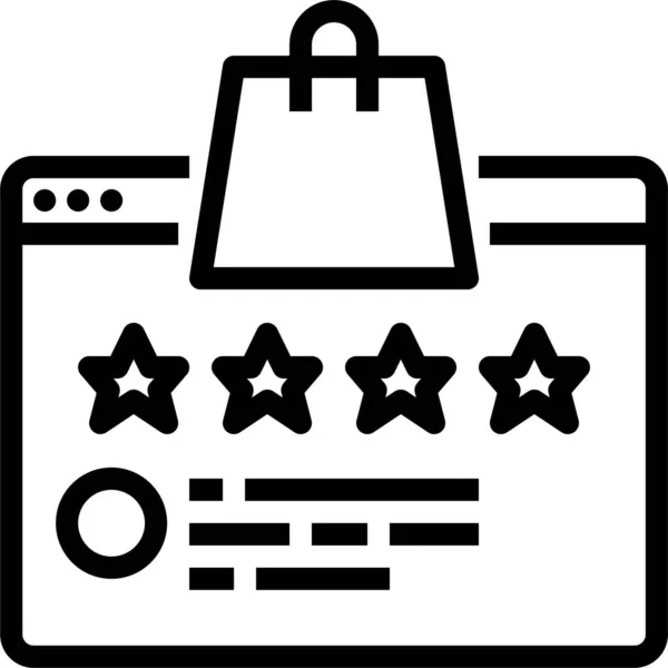 Εικονίδιο Online Αξιολόγησης Πελατών — Διανυσματικό Αρχείο