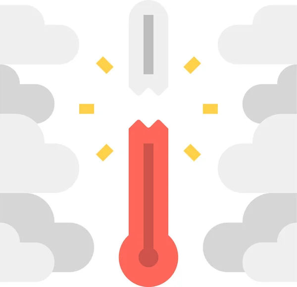 Atmosphere Global Overheat Icon Flat Style — Stock Vector