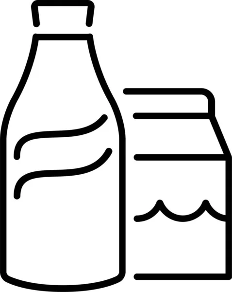 Fles Zuivel Kefir Pictogram — Stockvector