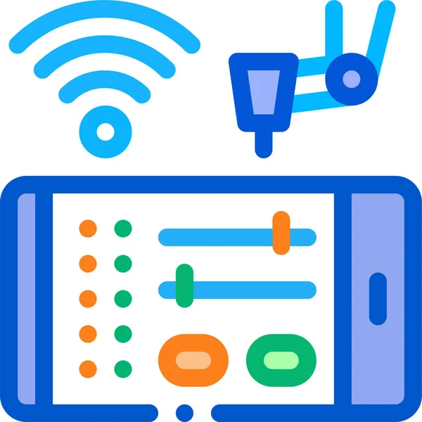 Cyber Rpa Settings Icon — Stock Vector