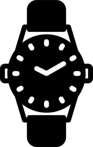 Horloge Temps Amour Icône Dans Style Solide — Image vectorielle