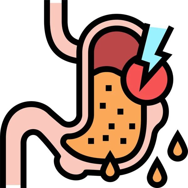 Leaks Gastrointestinal System Icon — Stock Vector