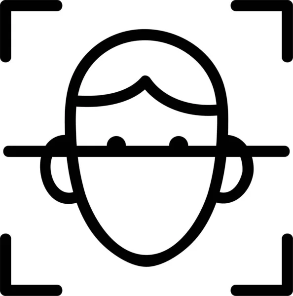 Ikona Obličeje Obrysu — Stockový vektor