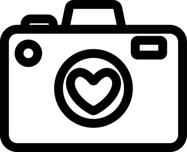 Camera Contour Equipment Icon Outline Style — Stock Vector