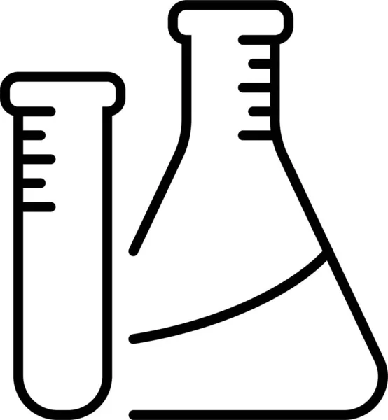 Flaschenkolben Labor Medizin Symbol — Stockvektor